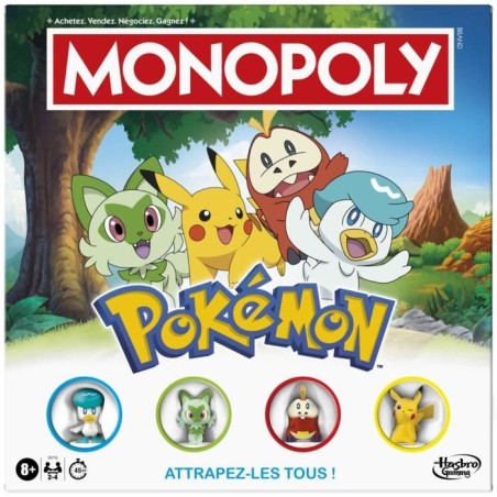 Monopoly Pokémon, jeu de société de plateau, 2 a 4 joueurs, jeux p