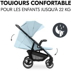 HAUCK - Poussette compacte - SHOP N CARE - 4 roues - Bleu