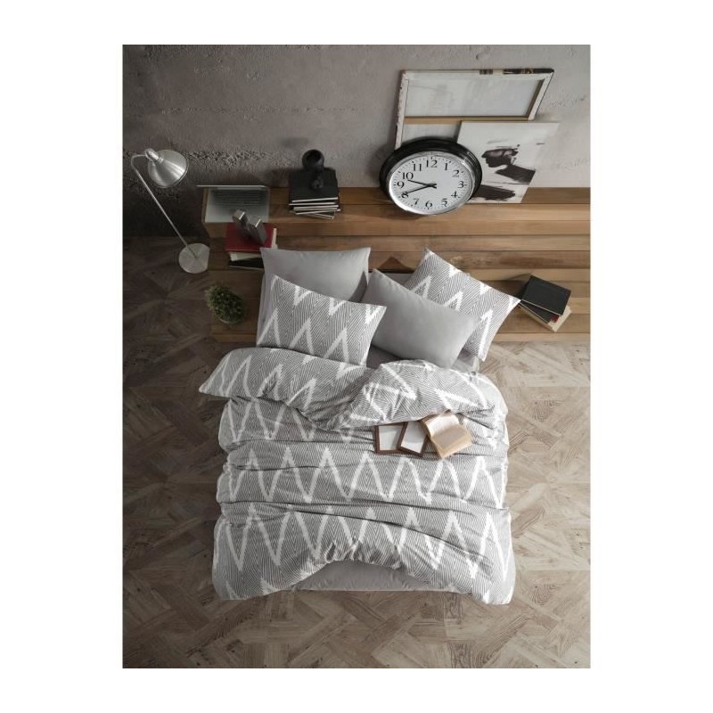 Parure de lit - 1 housse de couette 220 x 240 cm + 2 taies d'oreiller Parure de lit - 1 housse de couette 220 x 240 cm + 2 taies d'oreiller