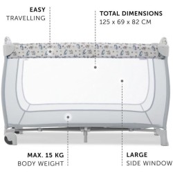 Lit de voyage - HAUCK - SLEEP N PLAY GO PLUS - 60 x 120 cm - Des la na