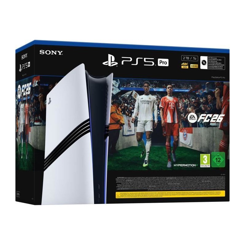 Pack PS5 Pro : Console PlayStation 5 Pro + FC26 (code dans la boite) Pack PS5 Pro : Console PlayStation 5 Pro + FC26 (code dans la boite)