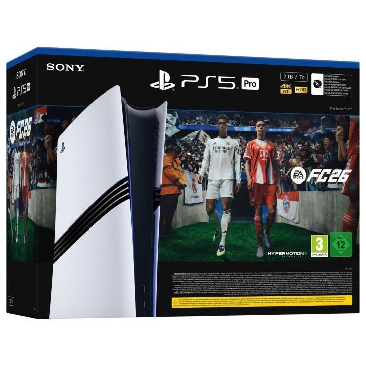 Pack PS5 Pro : Console PlayStation 5 Pro + FC26 (code dans la boite)