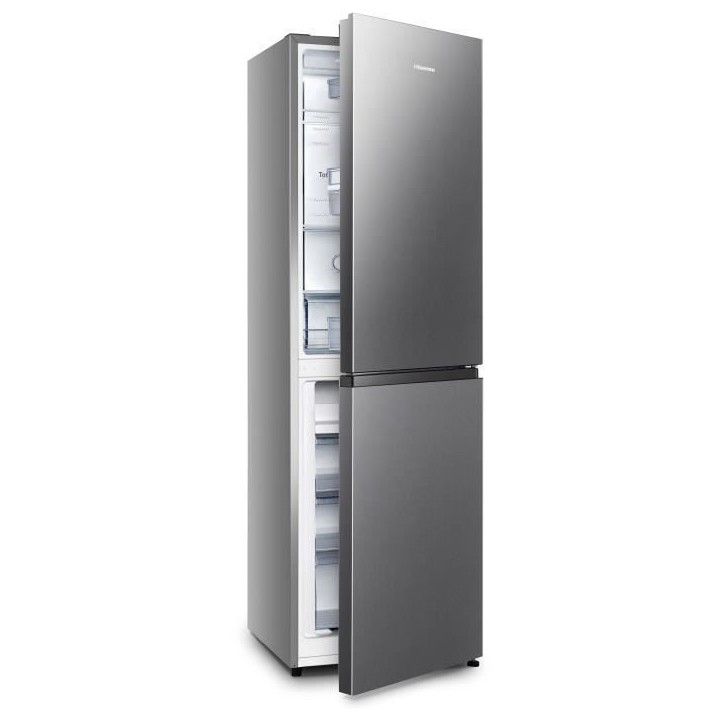 Réfrigérateur combiné - HISENSE - RB327N4ADD - 2 portes - 256 L - No Frost (Sans givre) - Argent - L 55 x 55,7 x H 182,4 cm