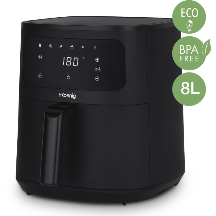 Friteuse sans huile HKoeNIG - FRY880 - Capacité 8L - 6 programmes de cuisson - 1700W Friteuse sans huile HKoeNIG - FRY880 - Capacité 8L - 6 programmes de cuisson - 1700W