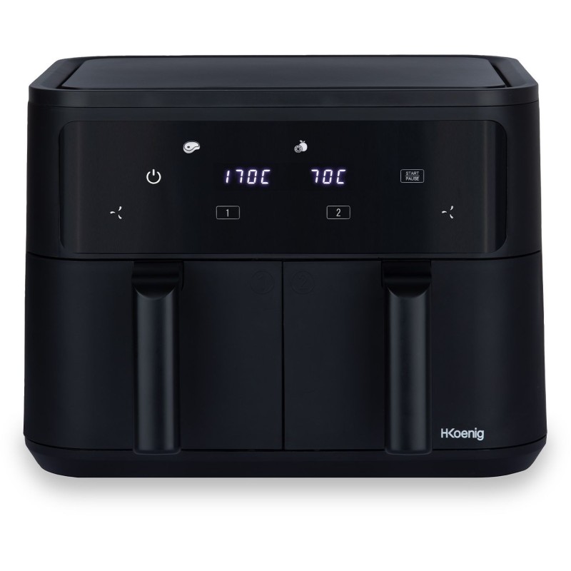 Friteuse sans huile HKoeNIG - FRY900 - Capacité 9L - Double cuve 4,5L Friteuse sans huile HKoeNIG - FRY900 - Capacité 9L - Double cuve 4,5L