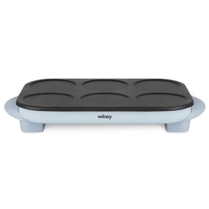Crepiere WEASY - GOO60 - Crepes et Pancakes - 6 emplacements - Revetement anti-adhésif - Température jusqu'a 240°C - 1500W Crepiere WEASY - GOO60 - Crepes et Pancakes - 6 emplacements - Revetement anti-adhésif - Température jusqu'a 240°C - 1500W