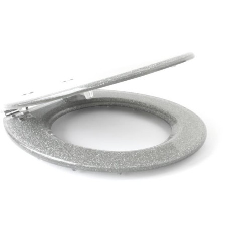 Abattant WC - GELCO DESIGN - Frein de chute magnétique - Gris pailleté