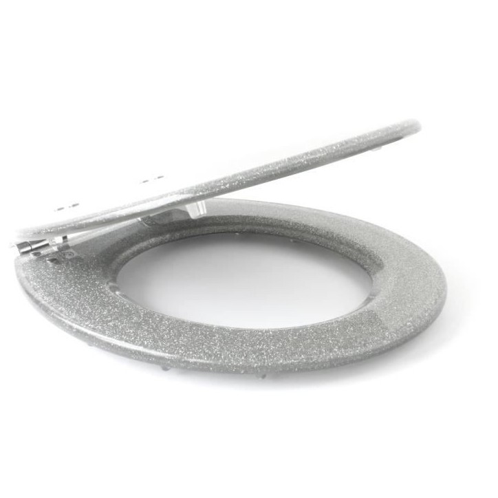 Abattant WC - GELCO DESIGN - Frein de chute magnétique - Gris pailleté Abattant WC - GELCO DESIGN - Frein de chute magnétique - Gris pailleté