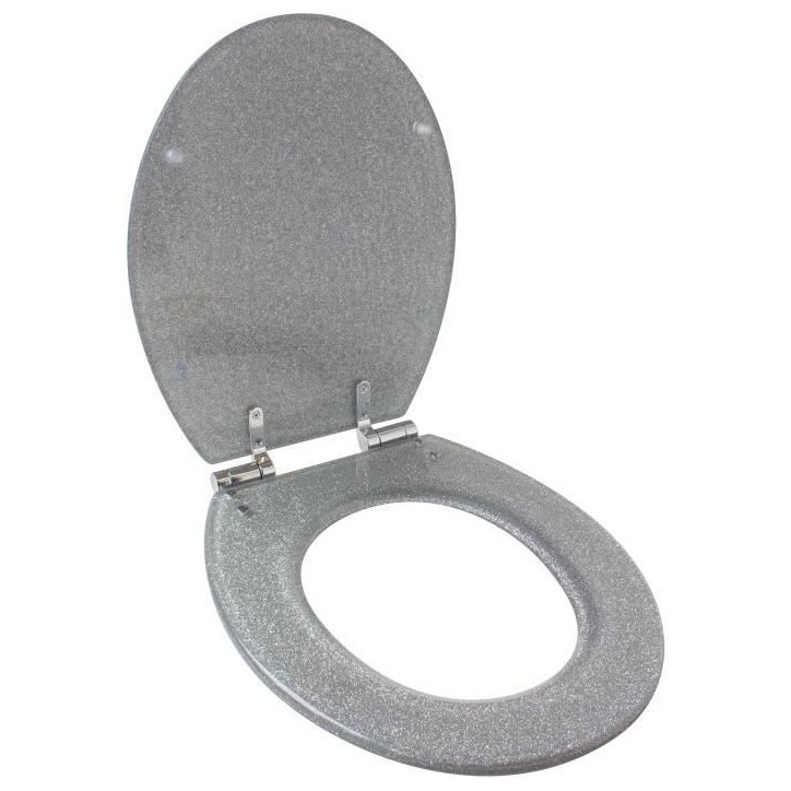 Abattant WC - GELCO DESIGN - Frein de chute magnétique - Gris pailleté Abattant WC - GELCO DESIGN - Frein de chute magnétique - Gris pailleté