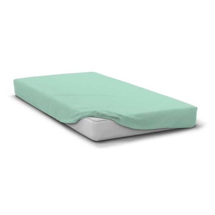 Drap housse - HOME LINGE PASSION - HP72111 - Microfibre 82 g - 140 x 190 cm - Bonnet 30 cm - Vert d'eau Drap housse - HOME LINGE PASSION - HP72111 - Microfibre 82 g - 140 x 190 cm - Bonnet 30 cm - Vert d'eau