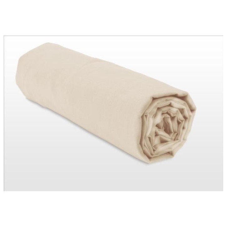 Drap housse - HOME LINGE PASSION - HP72114 - Microfibre 82 g - 160 x 200 cm - Bonnet 30 cm - Beige ivoire Drap housse - HOME LINGE PASSION - HP72114 - Microfibre 82 g - 160 x 200 cm - Bonnet 30 cm - Beige ivoire