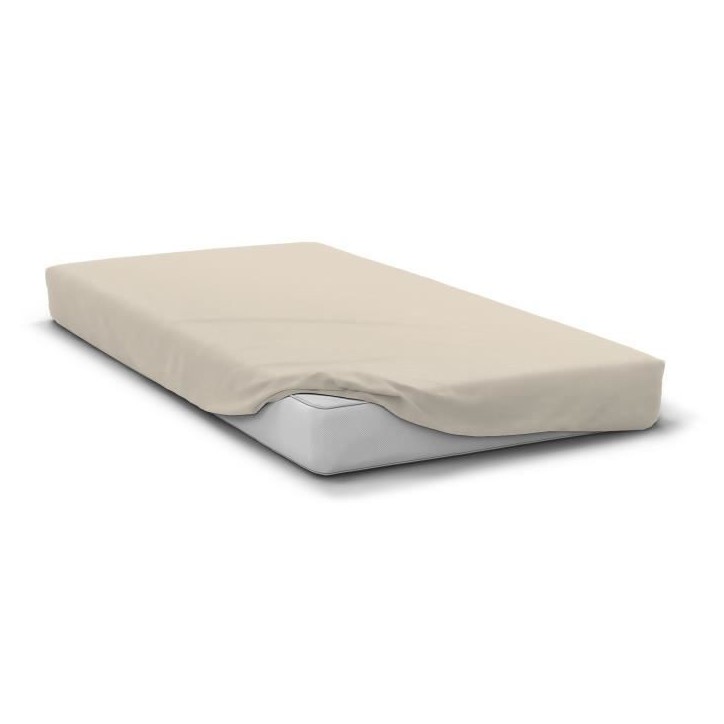 Drap housse - HOME LINGE PASSION - HP72115 - Microfibre 82 g - 140 x 190 cm - Bonnet 30 cm - Beige ivoire Drap housse - HOME LINGE PASSION - HP72115 - Microfibre 82 g - 140 x 190 cm - Bonnet 30 cm - Beige ivoire