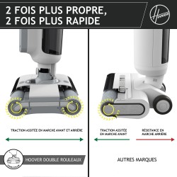 HOOVER HW500 - Aspirateur Balai Laveur sans Fil Eau et Poussiere - Dou