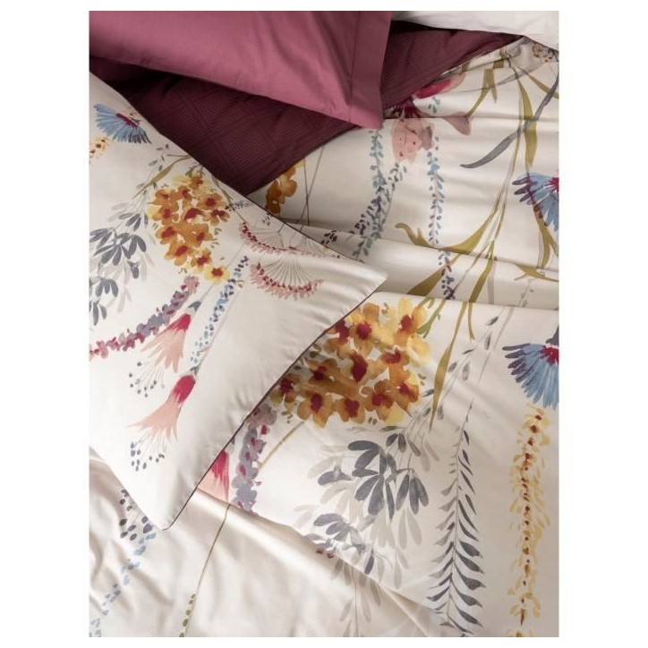 Parure de lit - 1 housse de couette 220 x 240 cm + 2 taies d'oreiller 60 x 60 cm - 100% coton renforcé - Rouge