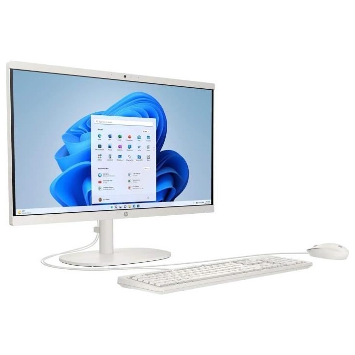 PC Tout-en-un HP 22-dg0000nf - Windows 11 - 21,5 FHD - Intel N100 - RAM 8Go - Stockage 256Go SSD - Clavier & souris filaires