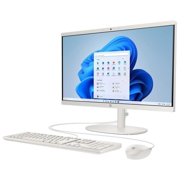 PC Tout-en-un HP 22-dg0000nf - Windows 11 - 21,5 FHD - Intel N100 - RAM 8Go - Stockage 256Go SSD - Clavier & souris filaires