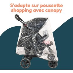Habillage pluie universel - BAMBISOL - Pour poussette ayant un canopy
