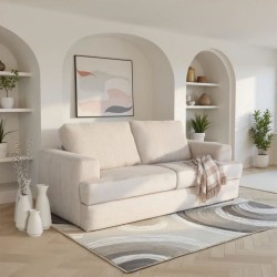 Canapé convertible express - 3 places - IGOR - Tissu velours côtelé