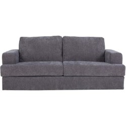 Canapé convertible express - 3 places - IGOR - Tissu gauffré - Gris