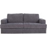 Canapé convertible express - 3 places - IGOR - Tissu gauffré - Gris