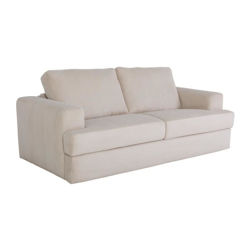 Canapé convertible express - 3 places - IGOR - Tissu velours côtelé Canapé convertible express - 3 places - IGOR - Tissu velours côtelé