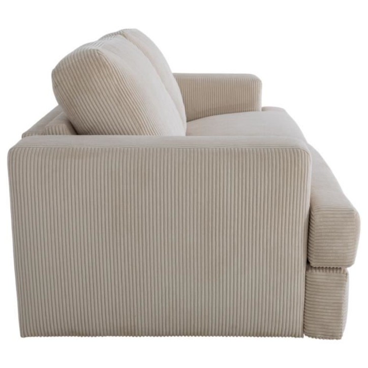 Canapé convertible express - 3 places - IGOR - Tissu velours côtelé - Perle - Matelas 15 cm - 231 x 107 x 90 cm Canapé convertible express - 3 places - IGOR - Tissu velours côtelé - Perle - Matelas 15 cm - 231 x 107 x 90 cm