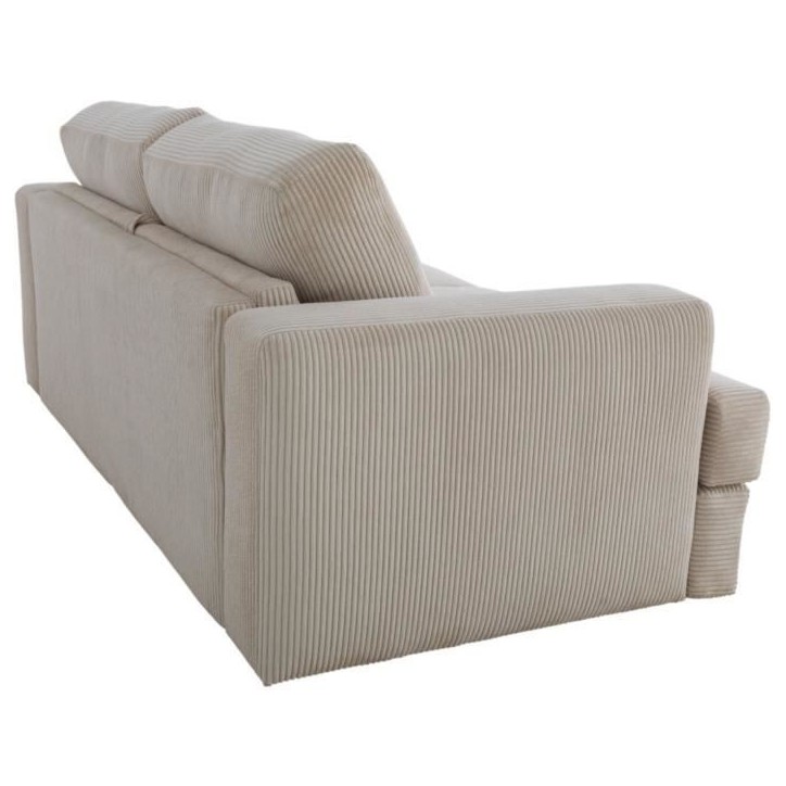 Canapé convertible express - 3 places - IGOR - Tissu velours côtelé - Perle - Matelas 15 cm - 231 x 107 x 90 cm Canapé convertible express - 3 places - IGOR - Tissu velours côtelé - Perle - Matelas 15 cm - 231 x 107 x 90 cm
