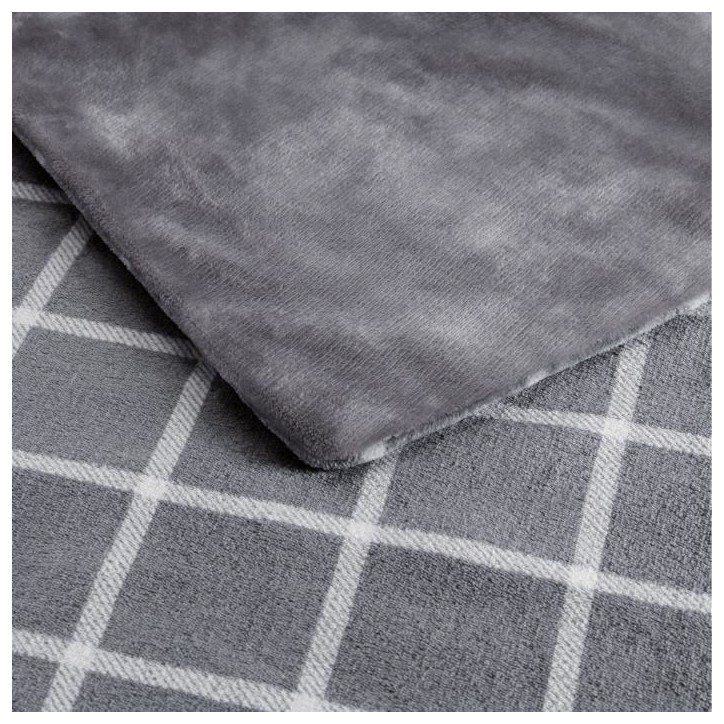 Couverture Chauffante - Imetec - Plaid chauffant 150x110 cm - 6 Températures - Tissu Toucher Velours et Sherpa - Lavable en Mac
