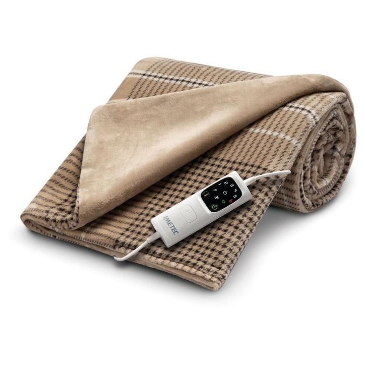 Couverture Chauffante - Imetec - Plaid chauffant 180x140 cm - 6 Températures - Technologie Anti Surchauffe Adapto - Lavable Couverture Chauffante - Imetec - Plaid chauffant 180x140 cm - 6 Températures - Technologie Anti Surchauffe Adapto - Lavable