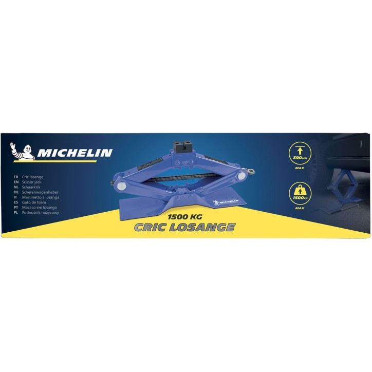 Cric losange 1,5T - MICHELIN - Hauteur de levage de 115 mm a 390 mm Cric losange 1,5T - MICHELIN - Hauteur de levage de 115 mm a 390 mm