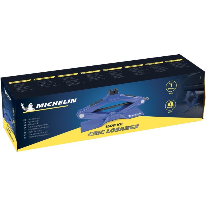 Cric losange 1,5T - MICHELIN - Hauteur de levage de 115 mm a 390 mm Cric losange 1,5T - MICHELIN - Hauteur de levage de 115 mm a 390 mm