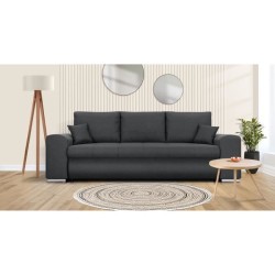 Canapé convertible avec coffre de rangement 3 places - INDIAN - Tissu
