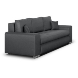 Canapé convertible avec coffre de rangement 3 places - INDIAN - Tissu