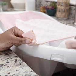 INGENUITY Baignoire bébé évolutive Deluxe rose, de la naissance jus