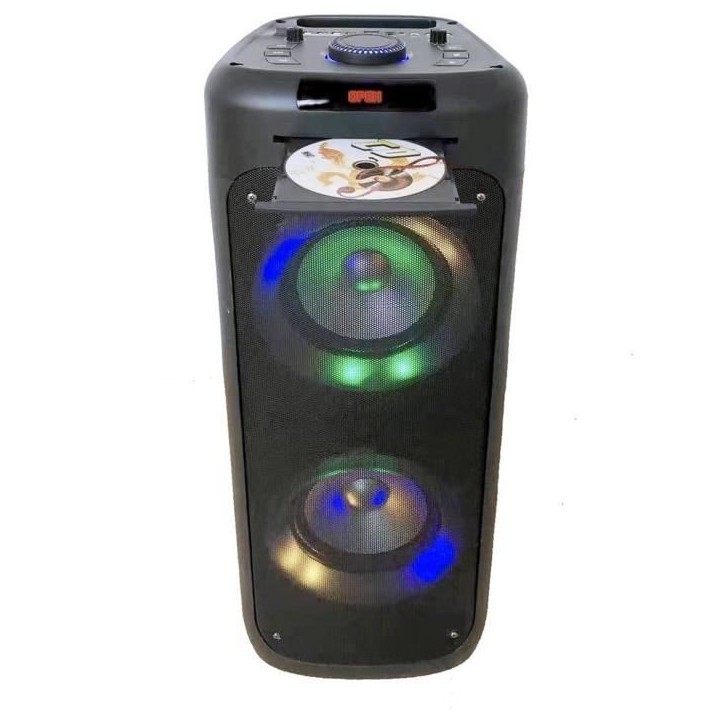 Enceinte bluetooth karaoké - INOVALLEY - MS06CD - 1000W - Bluetooth 5.0 - Lecteur CD - RGB - Radio FM - USB 2.0 - micro SD - Ka