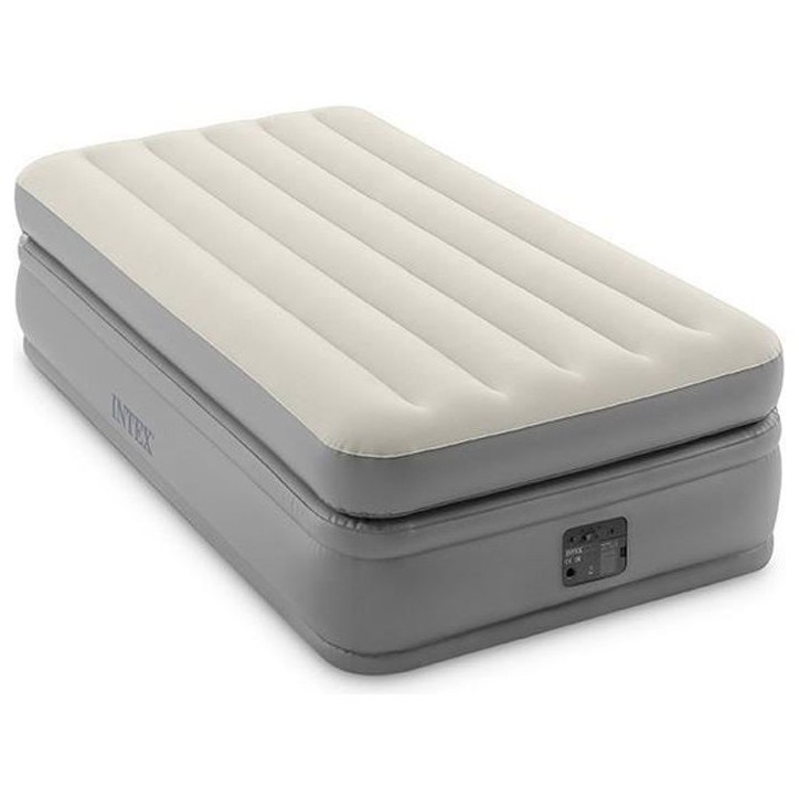 INTEX Matelas PRIME COMFORT FIBER TECH 99x191 - Gonflable - Fermeté réglable - 51 cm - Electrique - 1 personne INTEX Matelas PRIME COMFORT FIBER TECH 99x191 - Gonflable - Fermeté réglable - 51 cm - Electrique - 1 personne