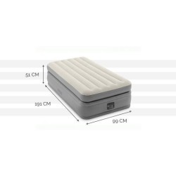 INTEX Matelas PRIME COMFORT FIBER TECH 99x191 - Gonflable - Fermeté r