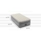 INTEX Matelas PRIME COMFORT FIBER TECH 99x191 - Gonflable - Fermeté réglable - 51 cm - Electrique - 1 personne