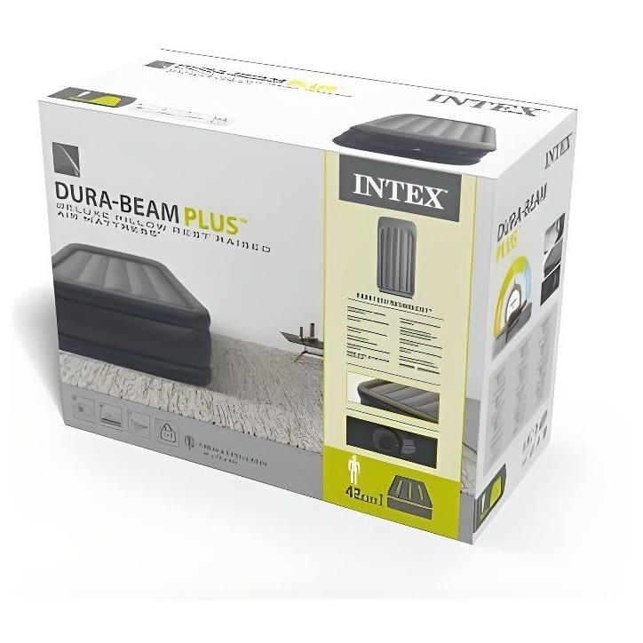 Matelas gonflable Intex - 1 Personne - 100 x 190 cm Matelas gonflable Intex - 1 Personne - 100 x 190 cm