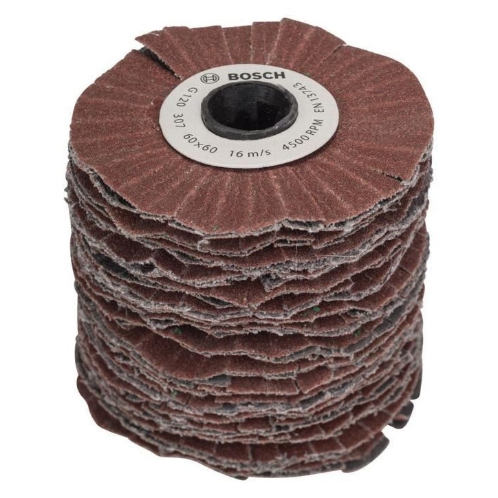 Cylindre abrasif Bosch - (Grain 120, Largeur Rouleau 60mm, Souple, Accessoire pour Texoro)