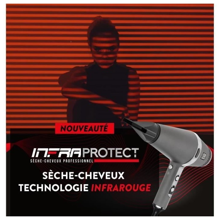 Seche-Cheveux - JEAN LOUIS DAVID - Moteur Professionnel AC - Brushing & Boucles Rebondies - Technologie Infrarouge Seche-Cheveux - JEAN LOUIS DAVID - Moteur Professionnel AC - Brushing & Boucles Rebondies - Technologie Infrarouge