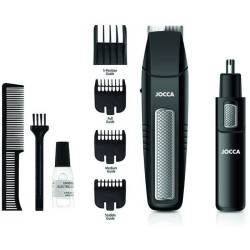 KIT barbe 5 en 1 - JOCCA - 1439 - 3V - 4 sabots - Noir et acier inoxyd