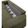 Canapé convertible 3 places - JOSH - Tissu Lincoln Kaki - Coffre de r Canapé convertible 3 places - JOSH - Tissu Lincoln Kaki - Coffre de r