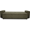 Canapé convertible 3 places - JOSH - Tissu Lincoln Kaki - Coffre de r Canapé convertible 3 places - JOSH - Tissu Lincoln Kaki - Coffre de r