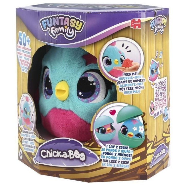 Chick-A-Boo - Peluche intéractive - JUMBO - FUNTASY FAMILY - Des 3 ans Chick-A-Boo - Peluche intéractive - JUMBO - FUNTASY FAMILY - Des 3 ans