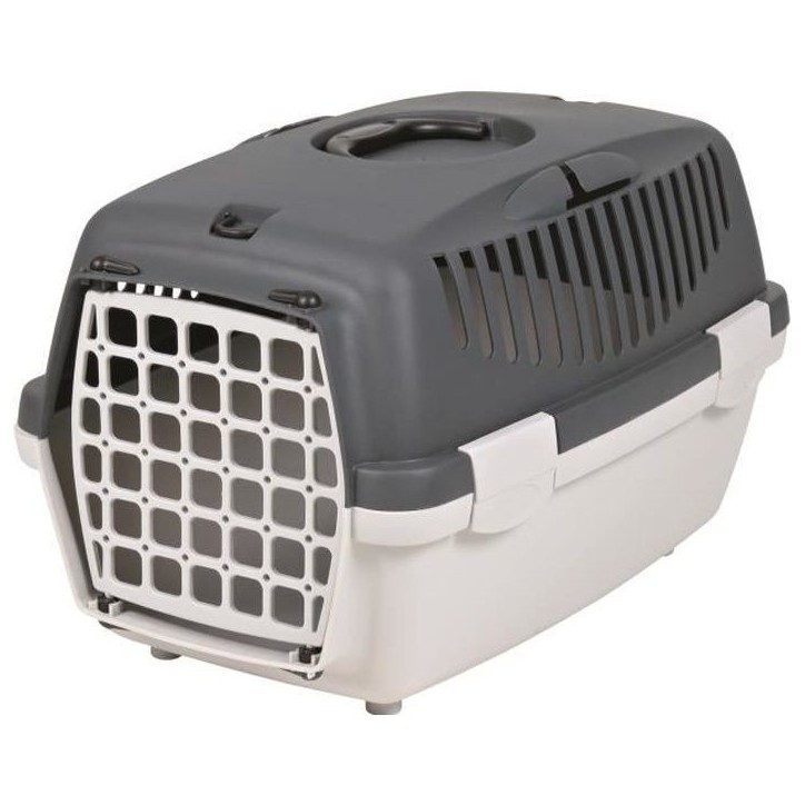 TRIXIE Box de transport Capri 1 - XS : 32x31x48 cm - Gris clair et gris foncé - Pour chien et chat TRIXIE Box de transport Capri 1 - XS : 32x31x48 cm - Gris clair et gris foncé - Pour chien et chat