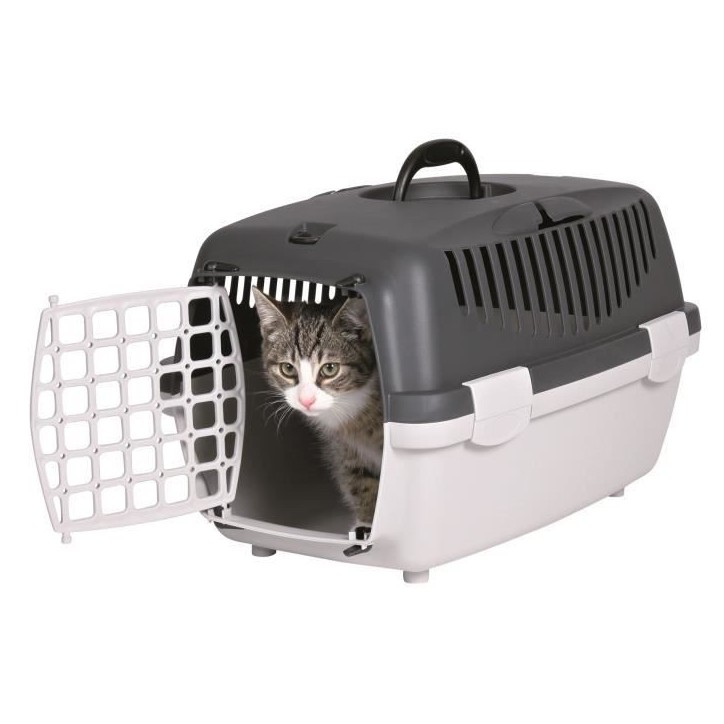TRIXIE Box de transport Capri 1 - XS : 32x31x48 cm - Gris clair et gris foncé - Pour chien et chat TRIXIE Box de transport Capri 1 - XS : 32x31x48 cm - Gris clair et gris foncé - Pour chien et chat