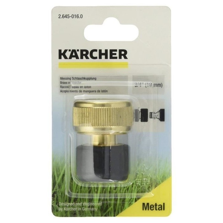 Raccord rapide laiton pour tuyaux de 19mm - KÄRCHER - 26450160