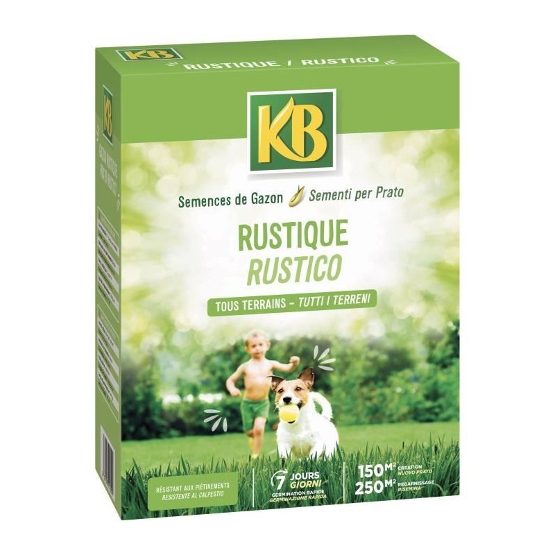 KB - Semences gazon - Rustique 150m²