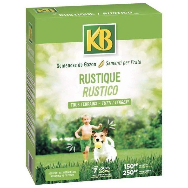 KB - Semences gazon - Rustique 150m² KB - Semences gazon - Rustique 150m²